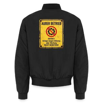 Kaputt - Unisex Bomberjacke - Schwarz - Hinten - AI Model Male 185 light (185cm)