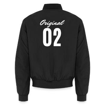 Logo original de la police 02 - Bomber unisexe - noir - Dos - AI Model Male 185 light (185cm)