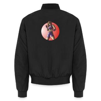 Conception de femmes de fitness combattante MMA - Bomber unisexe - noir - Dos - AI Model Male 185 light (185cm)