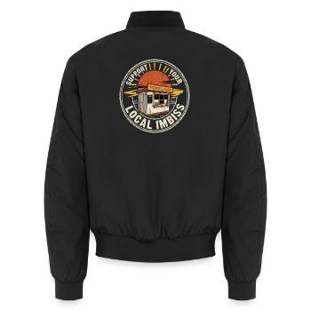 Your Imbiss - Unisex Bomberjacke - Schwarz - Hinten - AI Model Male 185 light (185cm)