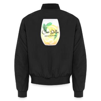 Ciao Bella Citrus Glow - Unisex Bomber Jacket - black - Back - AI Model Male 185 light (185cm)
