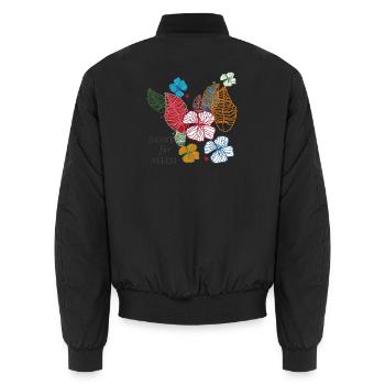 Danke für alles  - Unisex Bomberjacke - Schwarz - Hinten - AI Model Male 185 light (185cm)