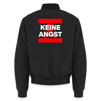 KEINE ANGST NIE WIEDER IST JETZT SKULL ROT NO NZS - Unisex Bomberjacke - Schwarz - Hinten - AI Model Male 185 light (185cm)