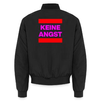 KEINE ANGST NIE WIEDER IST JETZT PINK NO NZS & AFD - Unisex Bomberjacke - Schwarz - Hinten - AI Model Male 185 light (185cm)