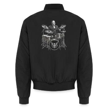 William Howard Taft joue de la batterie - Bomber unisexe - noir - Dos - AI Model Male 185 light (185cm)
