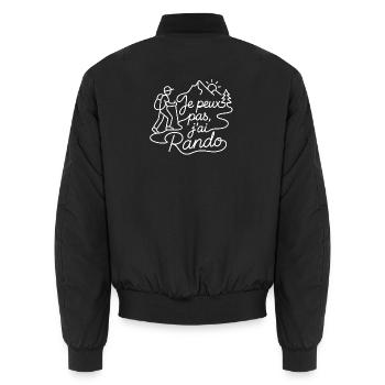 Je peux pas, j'ai Rando - Bomber unisexe - noir - Dos - AI Model Male 185 light (185cm)