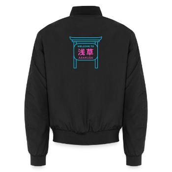 Welcome to Asakusa - Bomber unisexe - noir - Dos - AI Model Male 185 light (185cm)