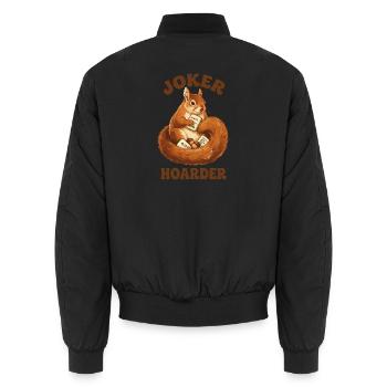 Mahjong Joker Écureuil Accumulateur - Bomber unisexe - noir - Dos - AI Model Male 185 light (185cm)