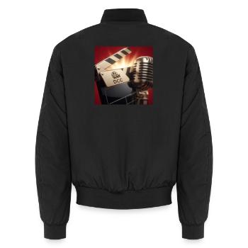 Microphone et Clapboard DCC - Bomber unisexe - noir - Dos - AI Model Male 185 light (185cm)