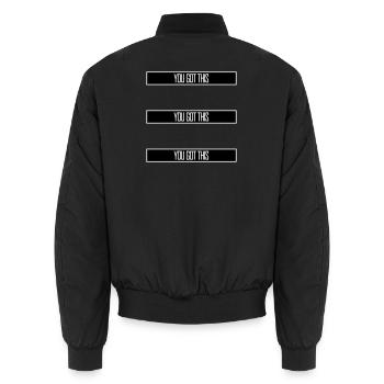 You Got This Motivierend Inspirierend Spruch Zitat - Unisex Bomberjacke - Schwarz - Hinten - AI Model Male 185 light (185cm)