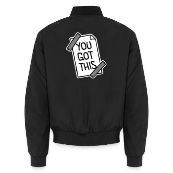 You Got This Motivierend Inspirierend Spruch Zitat - Unisex Bomberjacke - Schwarz - Hinten - AI Model Male 185 light (185cm)