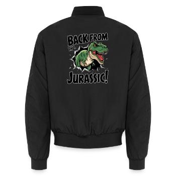 De retour du T-Rex Jurassic - Bomber unisexe - noir - Dos - AI Model Male 185 light (185cm)