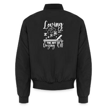 Anesthesiologist Art Of Dozing Anesthesia - Unisex Bomber Jacket - black - Back - AI Model Male 185 light (185cm)