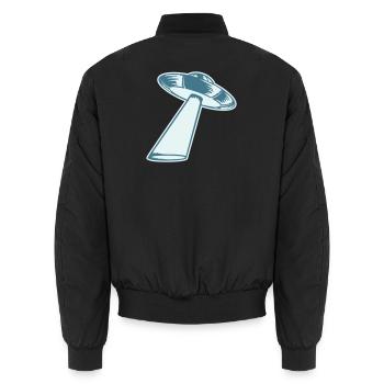Ufo Alien Get In Loser Lustig Ufo Entführung Zitat - Unisex Bomberjacke - Schwarz - Hinten - AI Model Male 185 light (185cm)