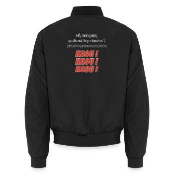 Pote Pro Haou Humor - Bomber unisexe - noir - Dos - AI Model Male 185 light (185cm)