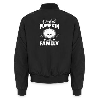 La citrouille la plus douce de la famille - Halloween Pumpkin - Bomber unisexe - noir - Dos - AI Model Male 185 light (185cm)