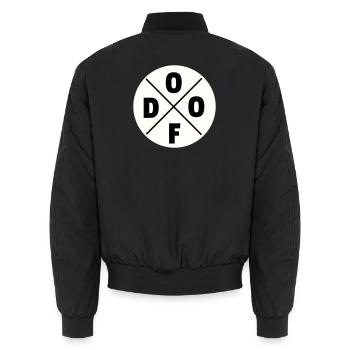DOOF - Unisex Bomberjacke - Schwarz - Hinten - AI Model Male 185 light (185cm)