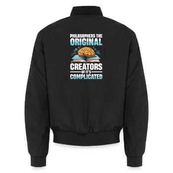 Philosophie Humor Philosophers The Original - Bomber unisexe - noir - Dos - AI Model Male 185 light (185cm)