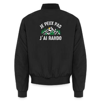 Je Peux Pas J'ai Rando - Bomber unisexe - noir - Dos - AI Model Male 185 light (185cm)