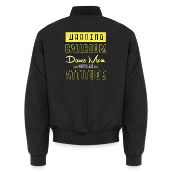 Walzer Paartanz - Unisex Bomberjacke - Schwarz - Hinten - AI Model Male 185 light (185cm)