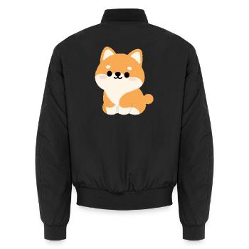 shiba inu - Bomber unisexe - noir - Dos - AI Model Male 185 light (185cm)