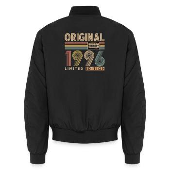 30e anniversaire, 30 ans - Bomber unisexe - noir - Dos - AI Model Male 185 light (185cm)