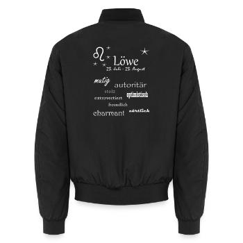 Löwe_Sternzeichen - Unisex Bomberjacke - Schwarz - Hinten - AI Model Male 185 light (185cm)