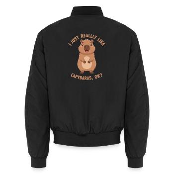 Capybara Love Ok - Bomber unisexe - noir - Dos - AI Model Male 185 light (185cm)