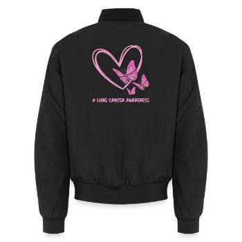 Cancer du poumon Cancer survivant du cancer Cancer Est une odeur - Bomber unisexe - noir - Dos - AI Model Male 185 light (185cm)