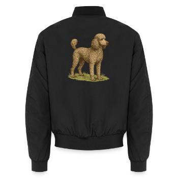 Grand caniche - Bomber unisexe - noir - Dos - AI Model Male 185 light (185cm)