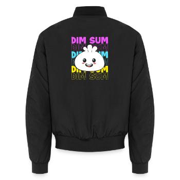Dim Sum - Unisex Bomberjacke - Schwarz - Hinten - AI Model Male 185 light (185cm)