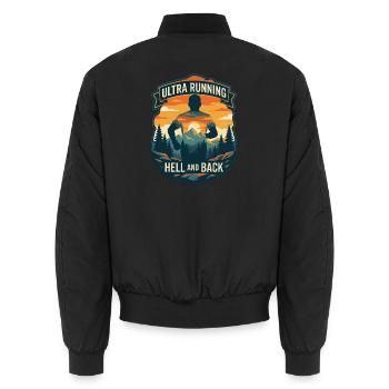 Ultra course sur sentier - Hell and Back - Bomber unisexe - noir - Dos - AI Model Male 185 light (185cm)
