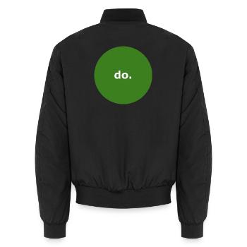 Mach das. - Unisex Bomberjacke - Schwarz - Hinten - AI Model Male 185 light (185cm)