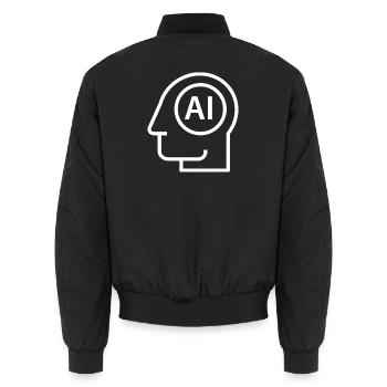 Ai,  Künstliche Intelligenz, KI Technologie - Unisex Bomberjacke - Schwarz - Hinten - AI Model Male 185 light (185cm)