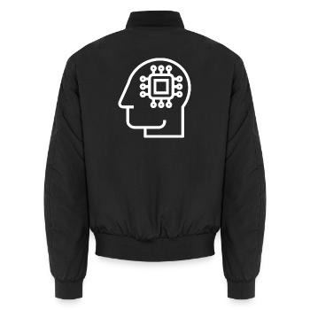 Ai, Künstliche Intelligenz, KI Technologie - Unisex Bomberjacke - Schwarz - Hinten - AI Model Male 185 light (185cm)