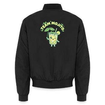 JGA Mojito Cocktail Barkeeper - Unisex Bomberjacke - Schwarz - Hinten - AI Model Male 185 light (185cm)