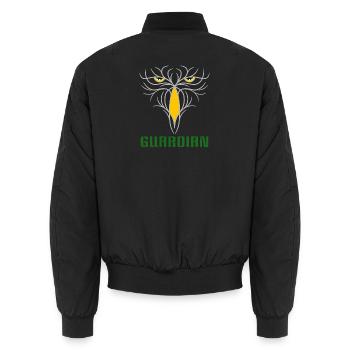 GUARDIAN - Taktisches Raubvogel-Design - Unisex Bomberjacke - Schwarz - Hinten - AI Model Male 185 light (185cm)