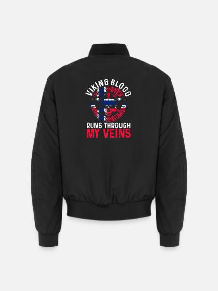 Norway Vacation Norge Fjords Travel Scandinavian - Unisex Bomberjacke - Schwarz