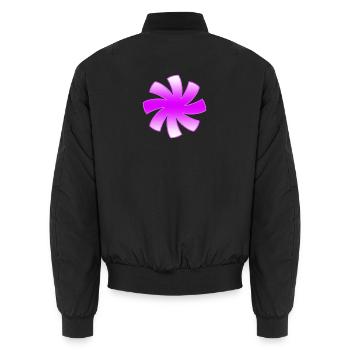 Blumen - Unisex Bomberjacke - Schwarz - Hinten - AI Model Male 185 light (185cm)