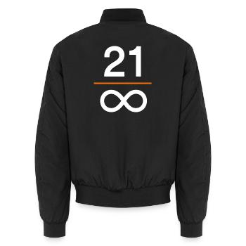 Bitcoin digitales Geld Wertspeicher Finanzen - Unisex Bomberjacke - Schwarz - Hinten - AI Model Male 185 light (185cm)