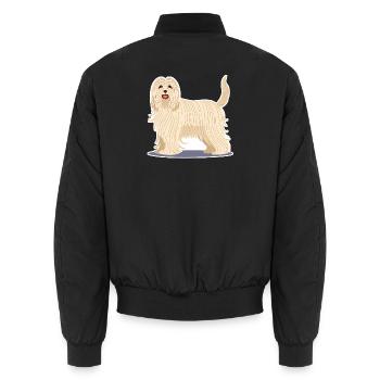 Komondor (Comic) - Unisex Bomberjacke - Schwarz - Hinten - AI Model Male 185 light (185cm)