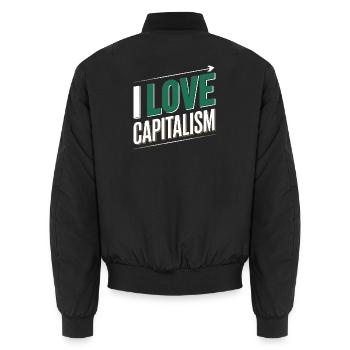 I Love Capitalism Unternehmer Aktien Kapitalismus - Unisex Bomberjacke - Schwarz - Hinten - AI Model Male 185 light (185cm)