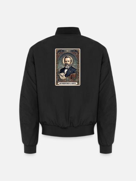 Rutherford B. Hayes Tarot Card - Unisex Bomber Jacket - black