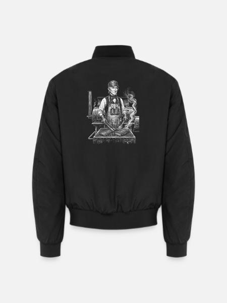 John Tyler grilling - Unisex Bomber Jacket - black
