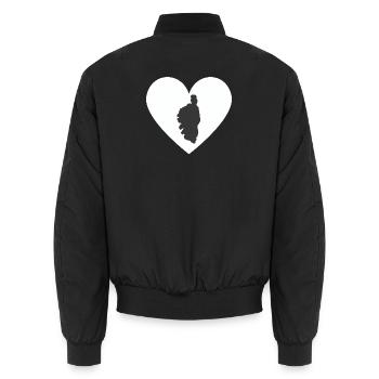 Herz von Korsika - Unisex Bomberjacke - Schwarz - Hinten - AI Model Male 185 light (185cm)