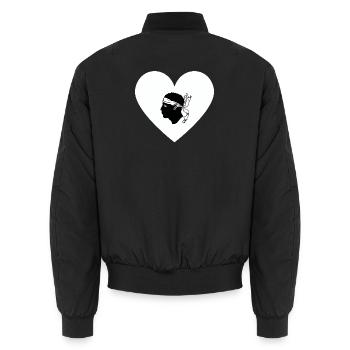 Korsika-Liebe - Unisex Bomberjacke - Schwarz - Hinten - AI Model Male 185 light (185cm)