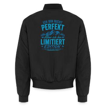 Nicht Perfekt, Aber Limitierte Edition - Unisex Bomberjacke - Schwarz - Hinten - AI Model Male 185 light (185cm)
