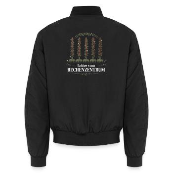 Rechenzentrum Gärtner Garten Gartenarbeit - Unisex Bomberjacke - Schwarz - Hinten - AI Model Male 185 light (185cm)