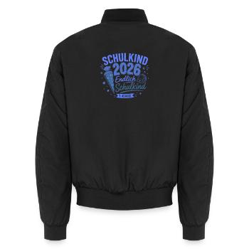 Schulbeginn 2026 Erstklasse - Unisex Bomberjacke - Schwarz - Hinten - AI Model Male 185 light (185cm)