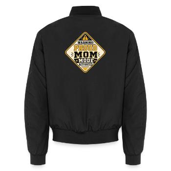 Proud Mom Mode aktiviert - Unisex Bomberjacke - Schwarz - Hinten - AI Model Male 185 light (185cm)